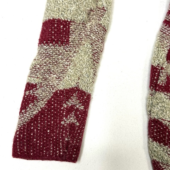 Lucky Brand Red and Cream Patterned Cardigan Size XS - Picture 4 of 9